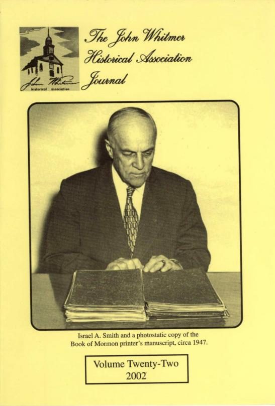 Cover of John Whitmer Historical Association Journal 22 (2002)