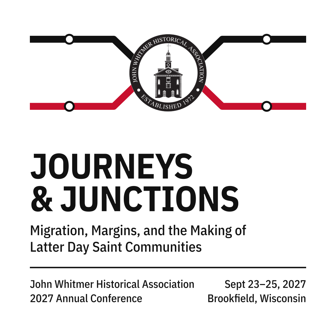 John Whitmer Historical Association 2027 conference logo, “Journeys & Junctions”
